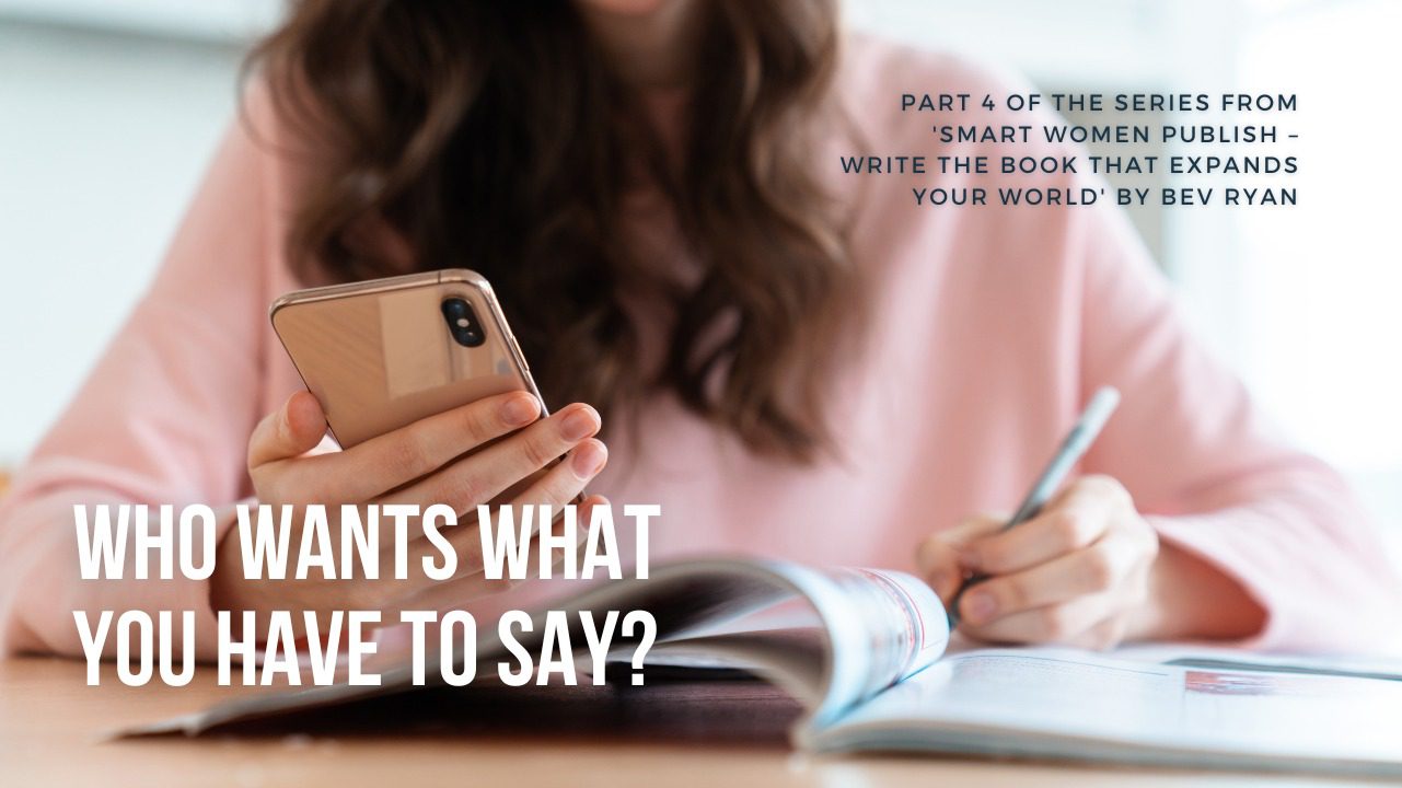 4/15. Decide Who You are Writing Your Book For